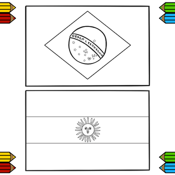 World cup qatar country flags coloring pages sheets