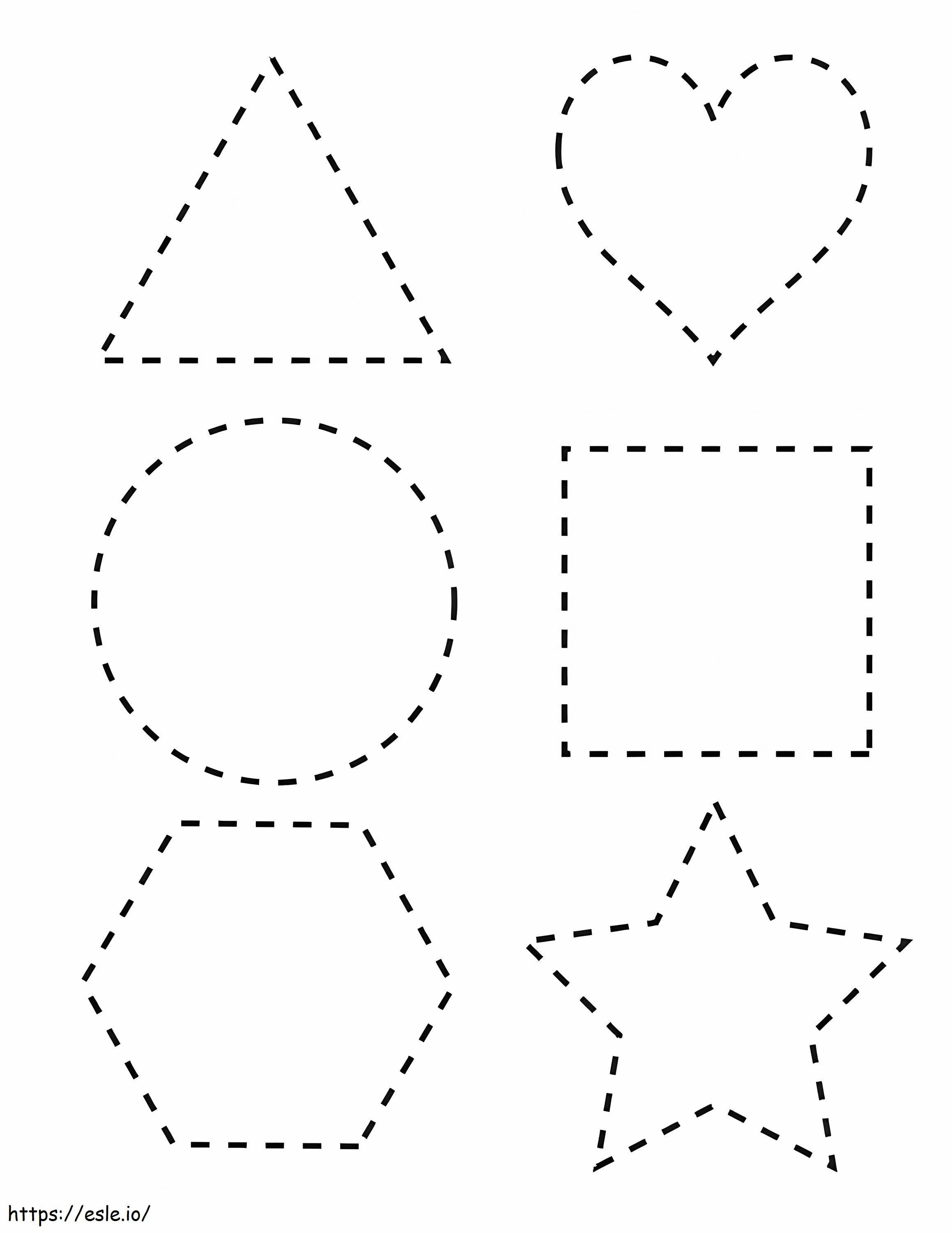 Shapes for year old kids coloring page
