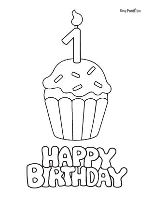 Happy birthday coloring pages â printable coloring pages