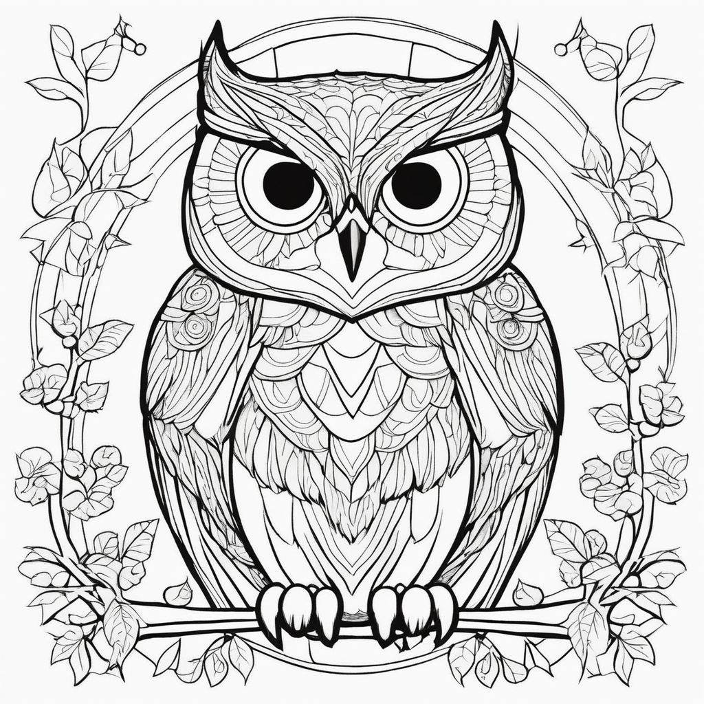 Outline for a coloring book of the tree of wisdom