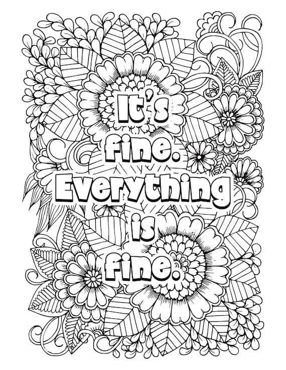 Funny adult coloring book printable pages