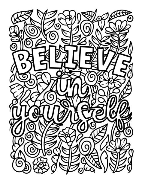 Motivation coloring page stock photos pictures royalty