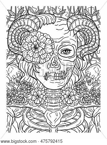 Adult skull coloring pages images illustrations vectors free
