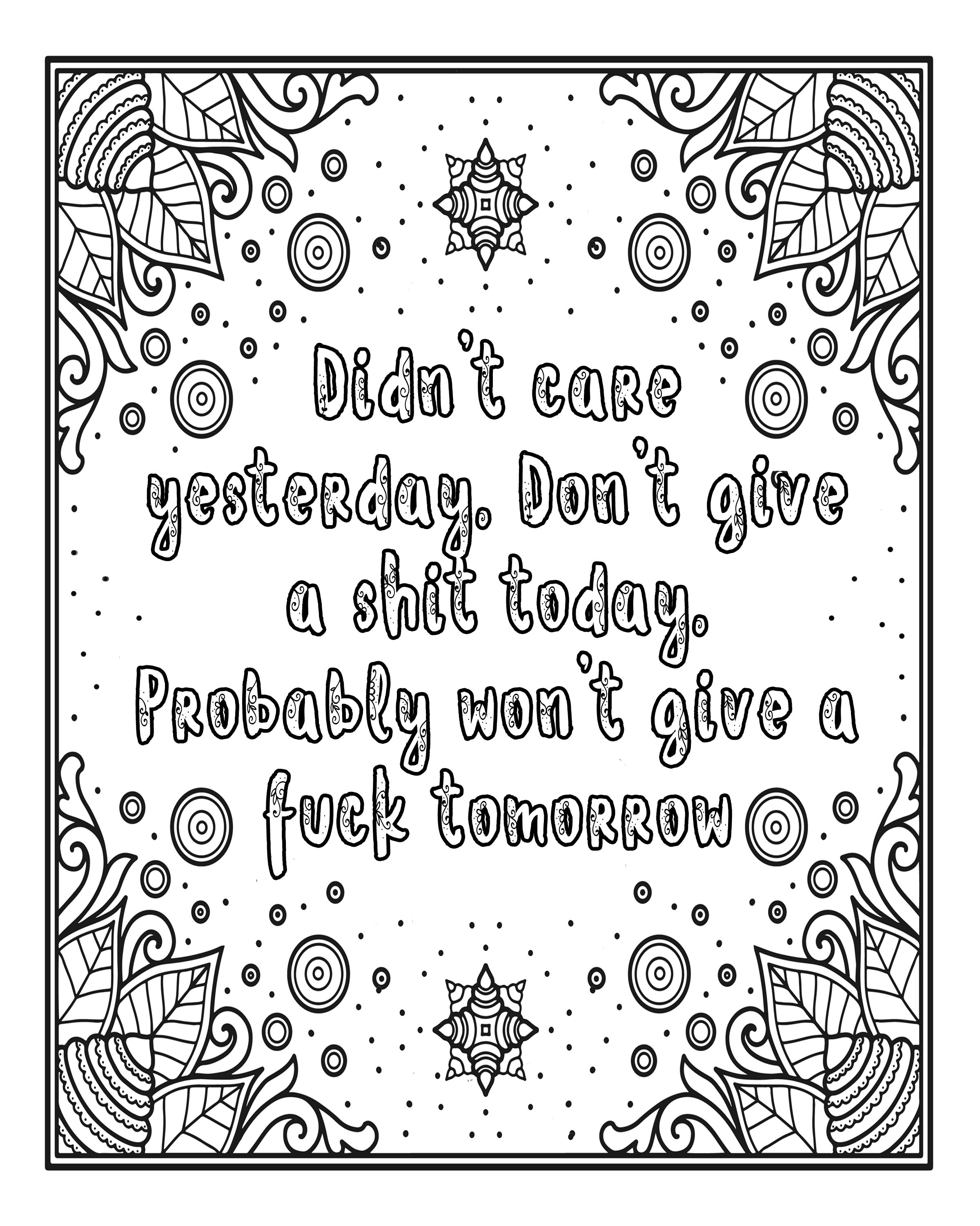 Swear words coloring page bundle for adults swearing cuss words printable coloring sheets digital colouring sayings printable download
