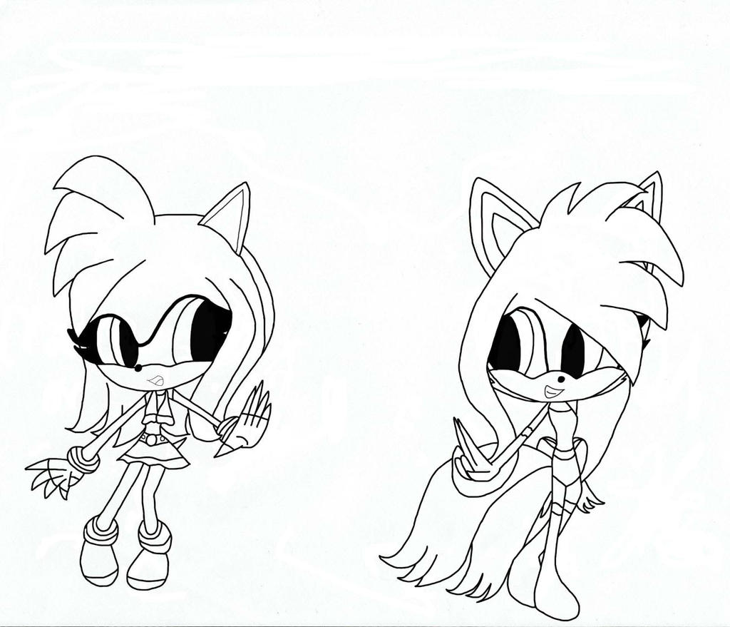 Ghostly bffs coloring page by marieangel on