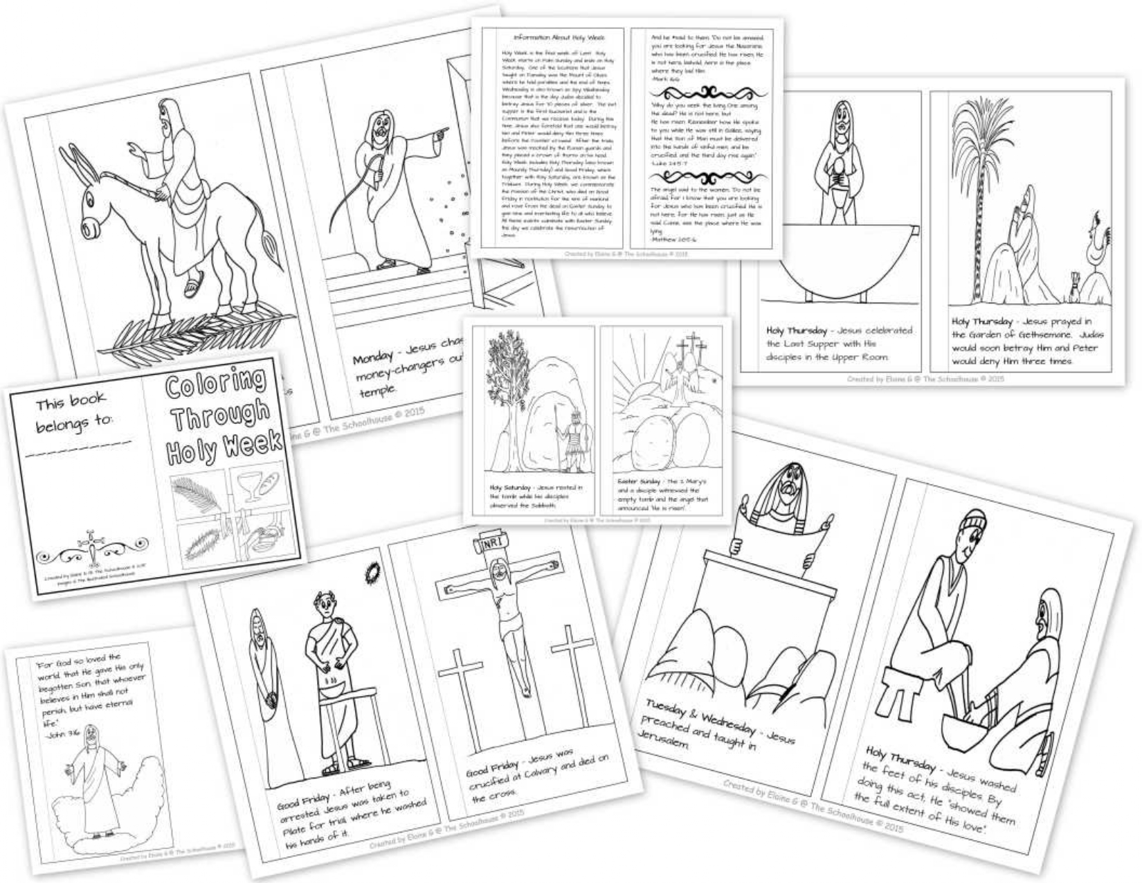 Coloring through holy week booklet