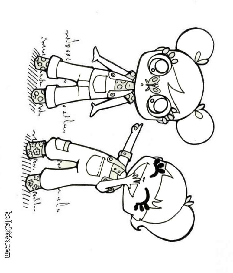 Little girls coloring pages
