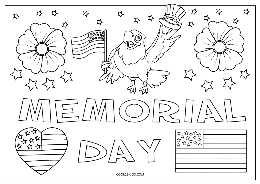Memorial day coloring pages printable for free download