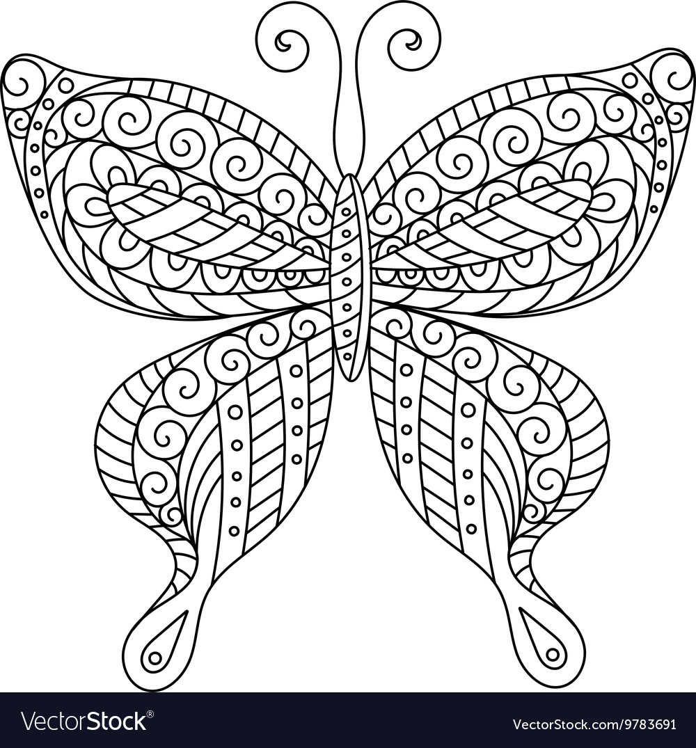 Coloring book for adult and older children page vector image