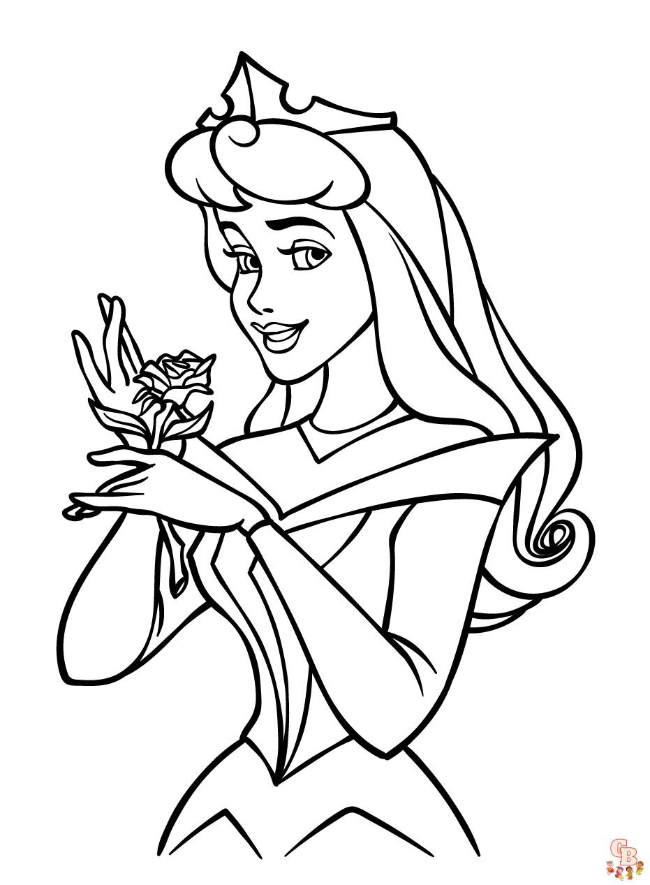 Beautiful sleeping beauty coloring pages printable for kids