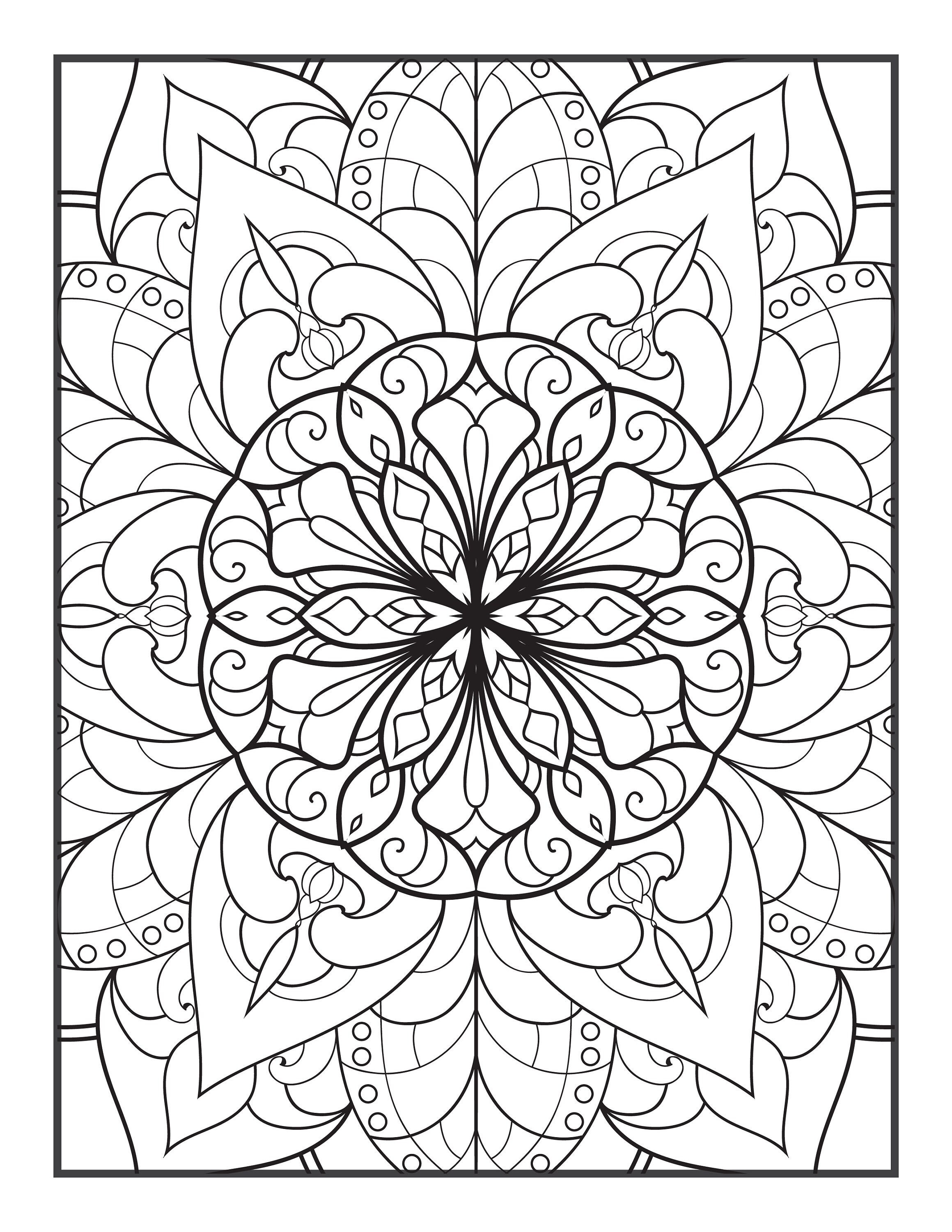 Printable coloring pages for teens and adults digital download