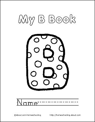 Letter b coloring book