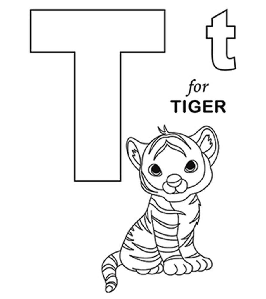 Letter t coloring pages
