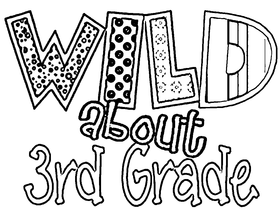 Wild about text rd grade coloring page