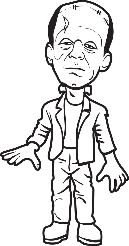 Printable frankenstein coloring page for kids â