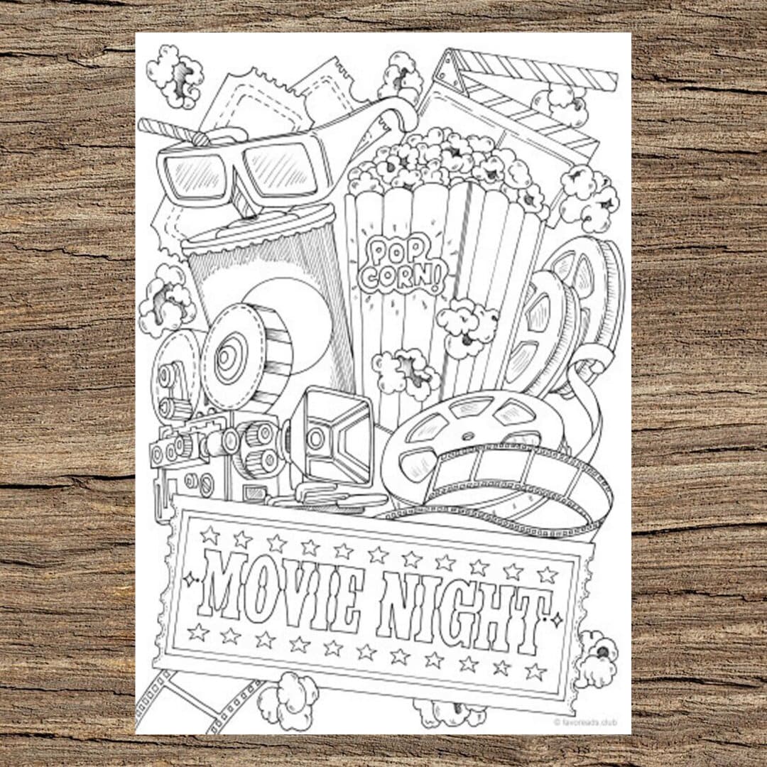 Movie coloring page