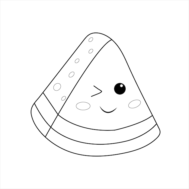 Premium vector fruit coloring page for kids