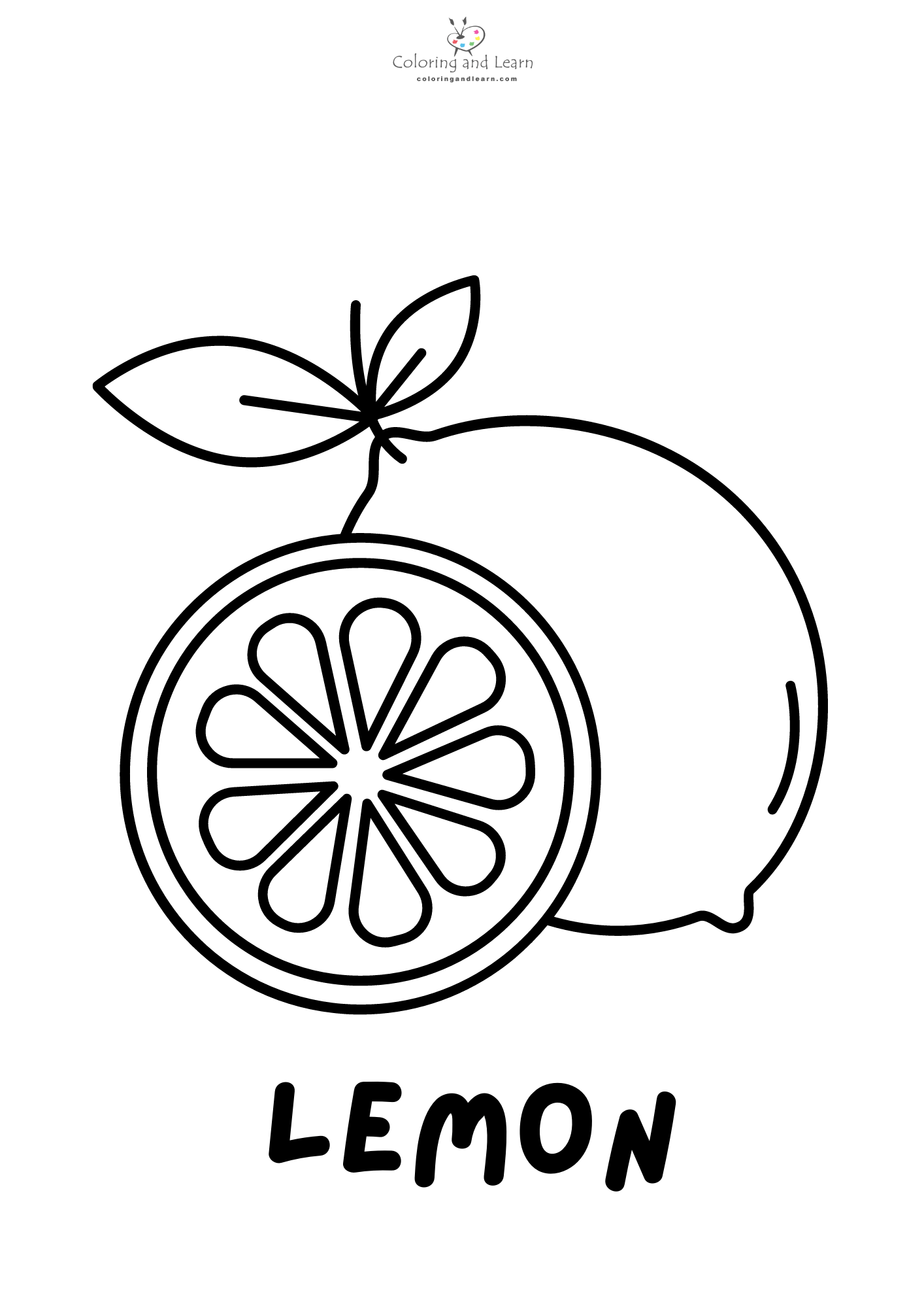 Fruits coloring pages