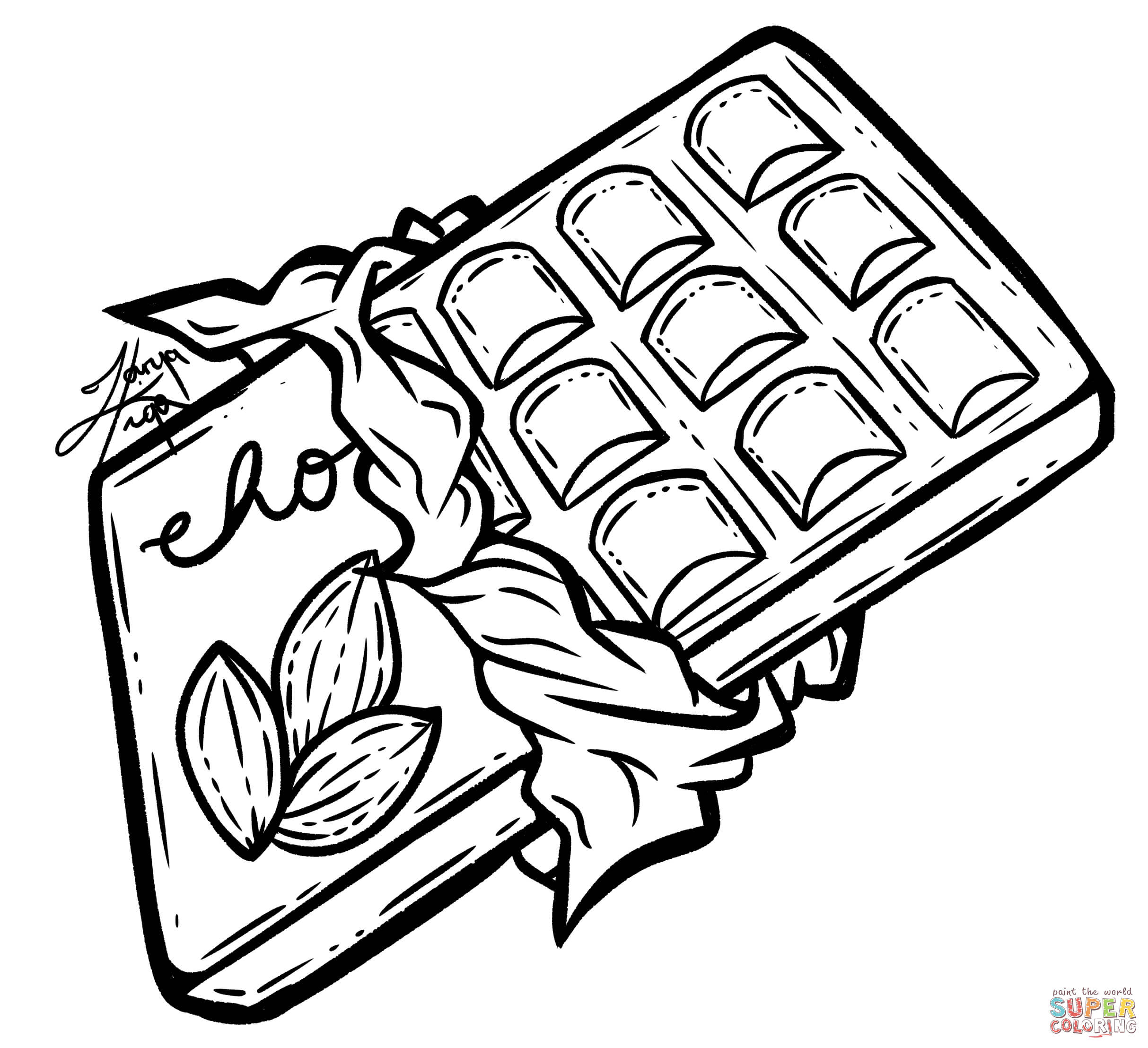 Choco bar coloring page free printable coloring pages