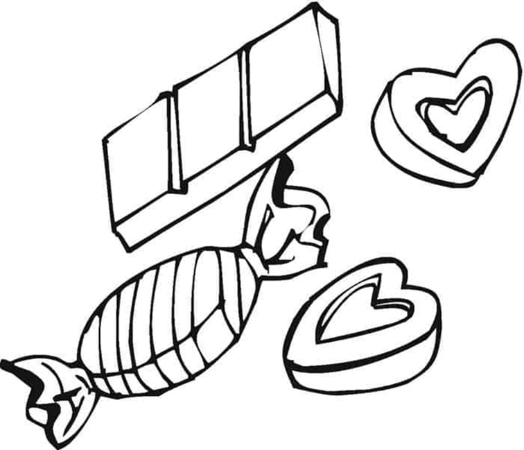 Chocolate coloring pages