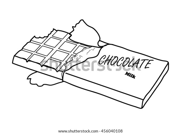 Hundred chocolate bar colouring page royalty