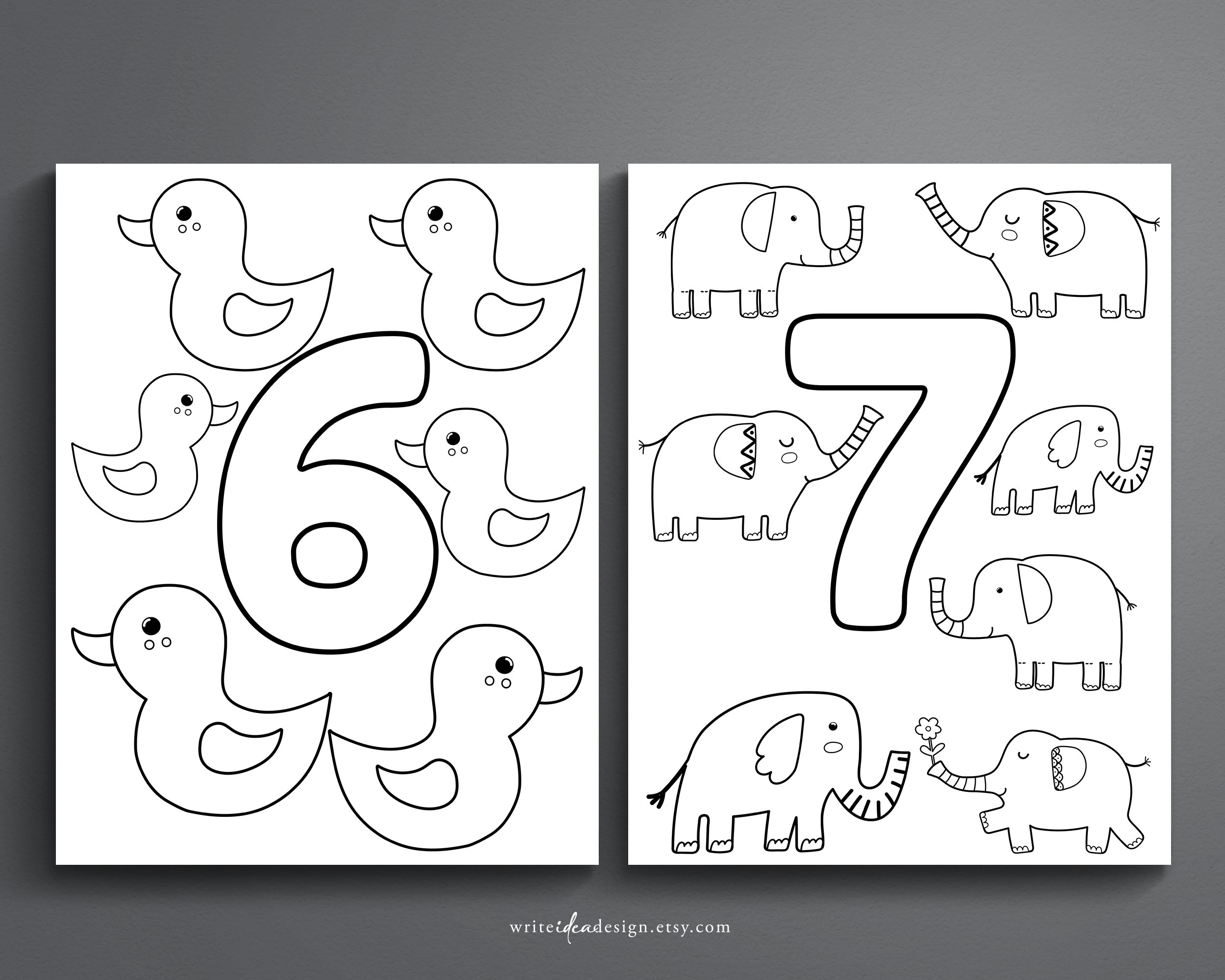 Number coloring pages