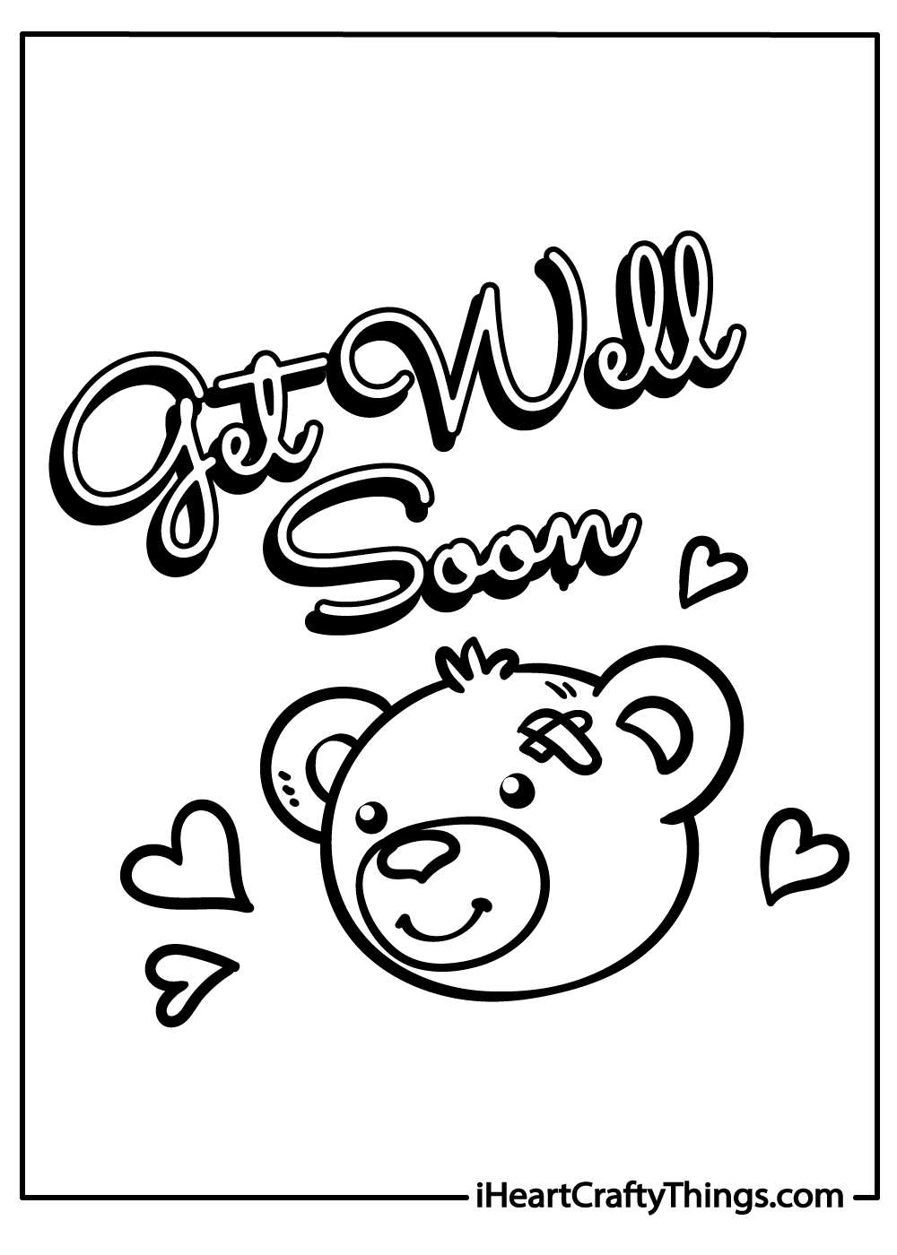 Get well soon coloring pages free printables