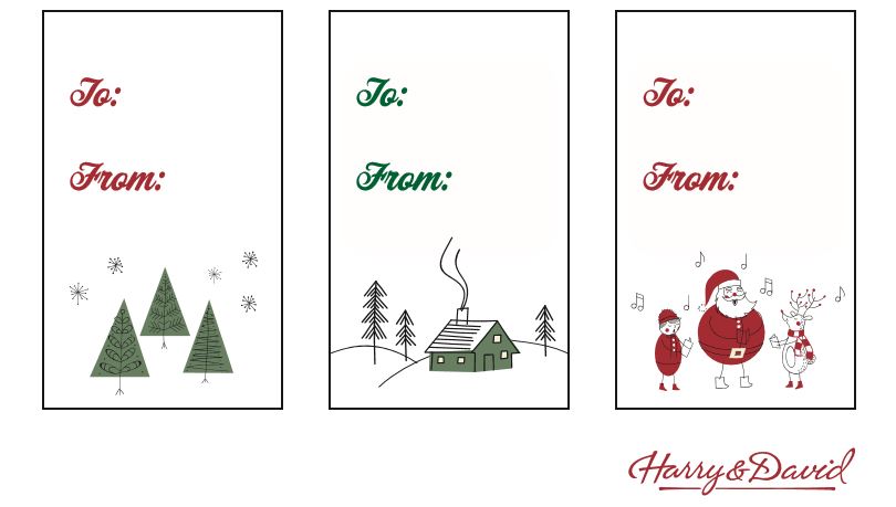 Christmas coloring pages and gift tags the table by harry david