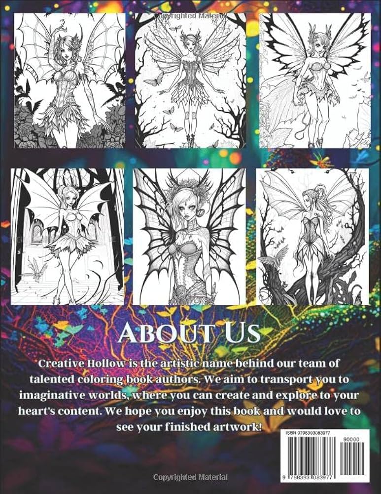 Gothic fairys coloring book alluring dark fairy illustrations