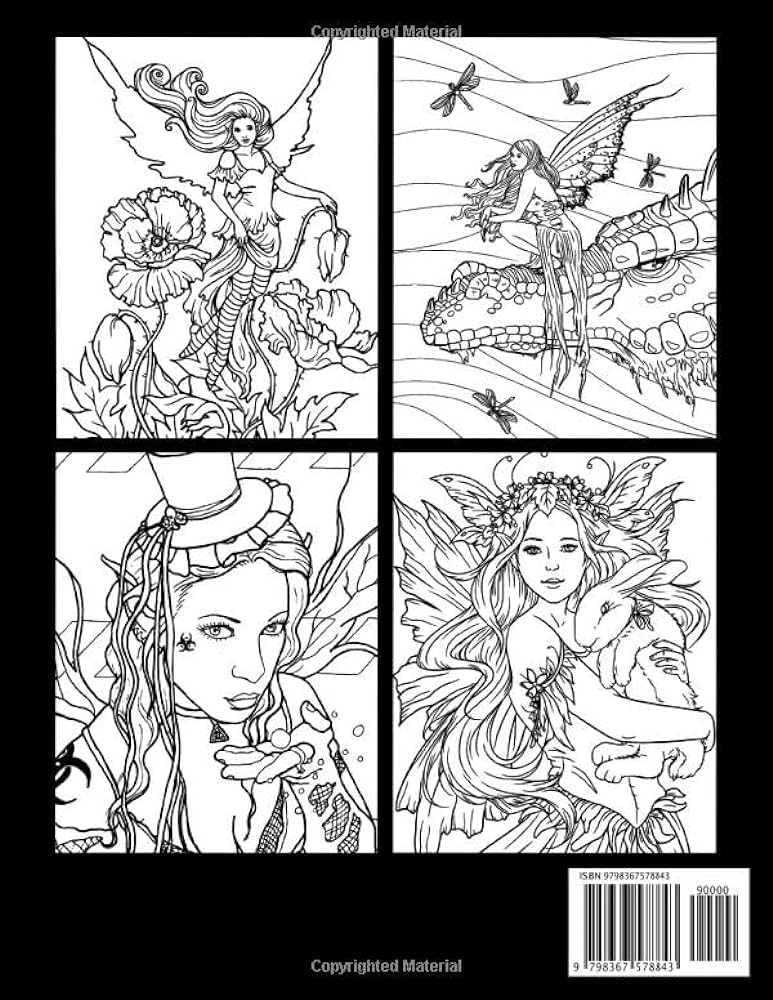 Gothic fairy coloring book stunning women coloring pages with wonderful illustrations for teens adults to relax and unwind vanzandt yechezkel books