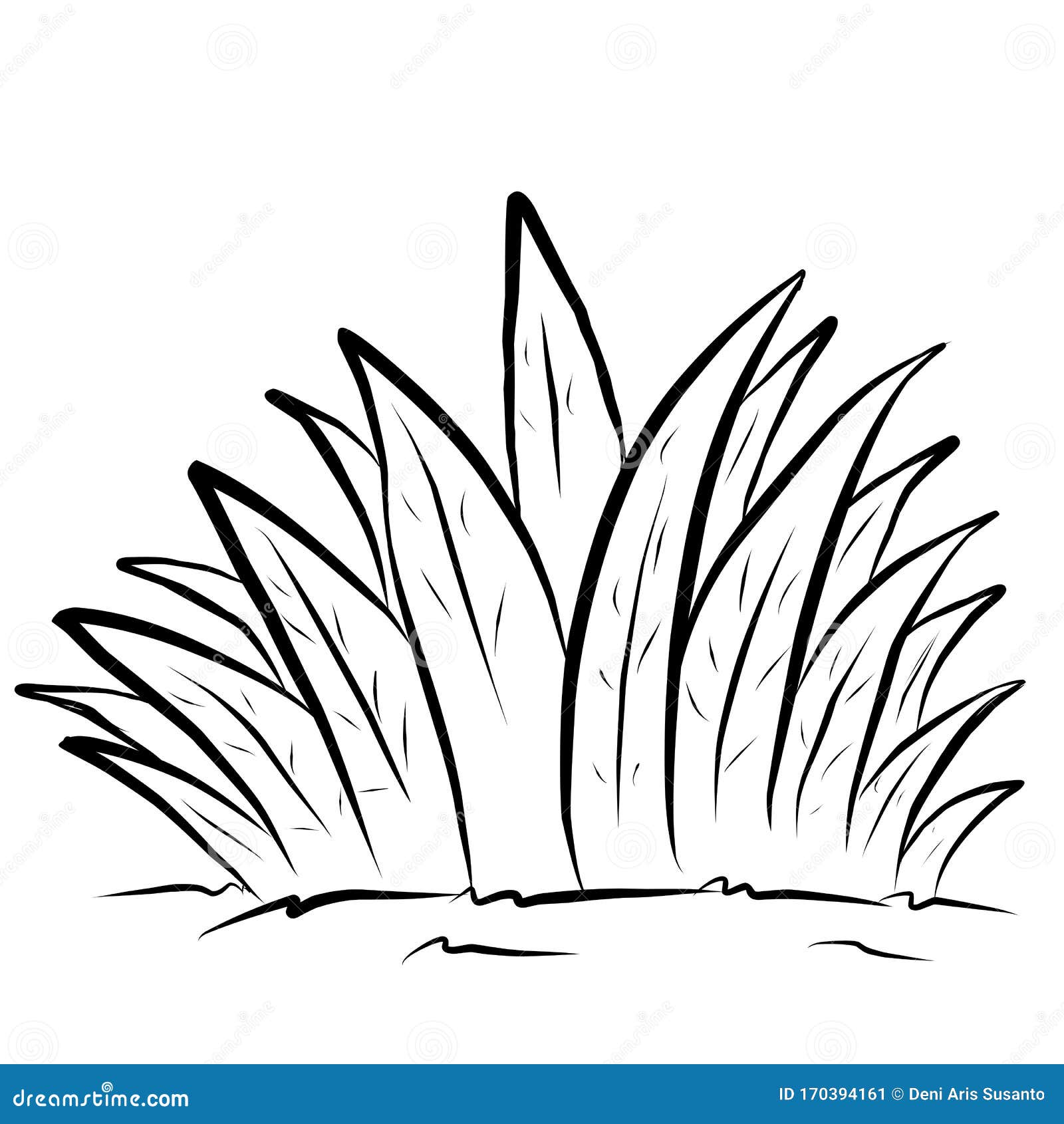 Grass coloring page for children stock vector