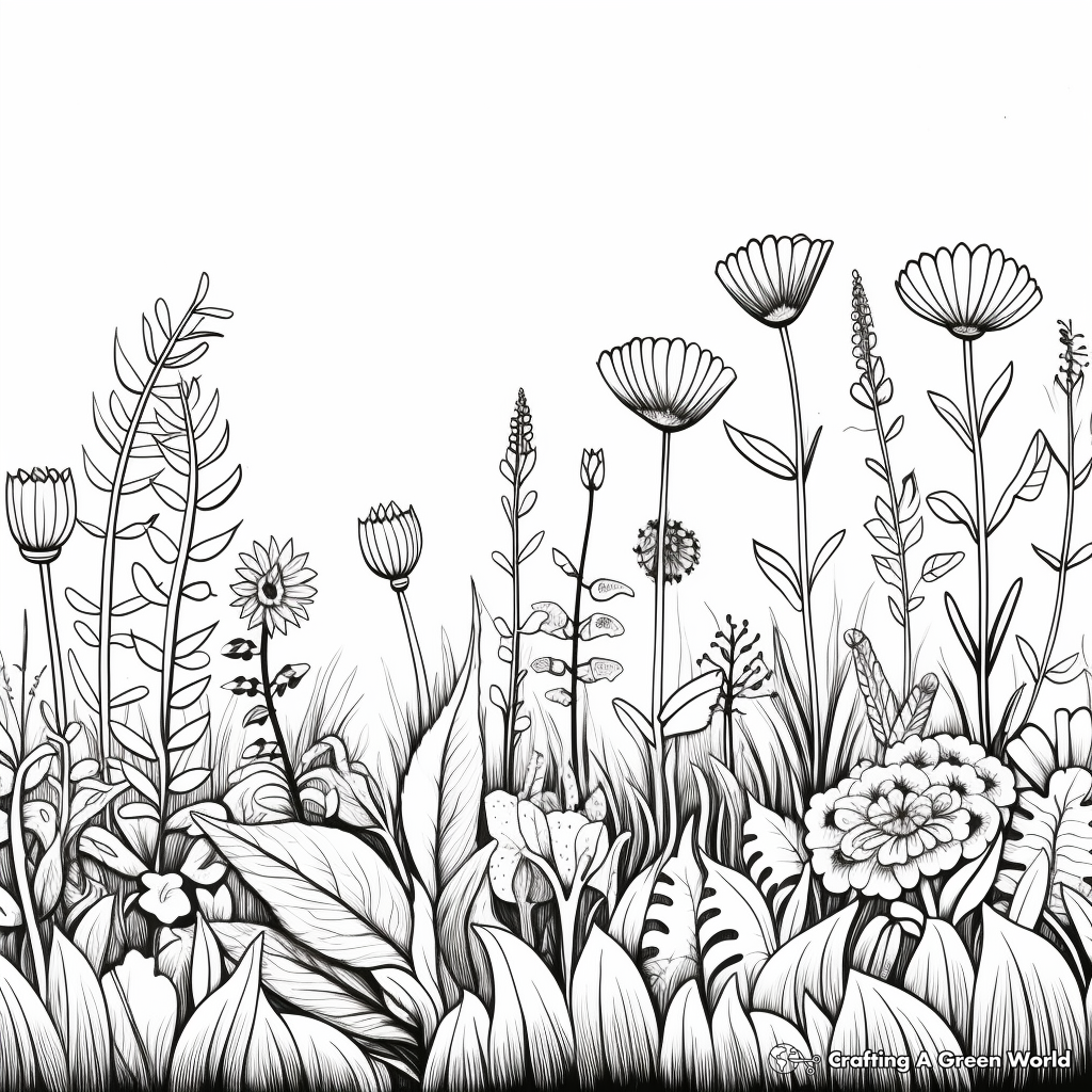 Grass coloring pages
