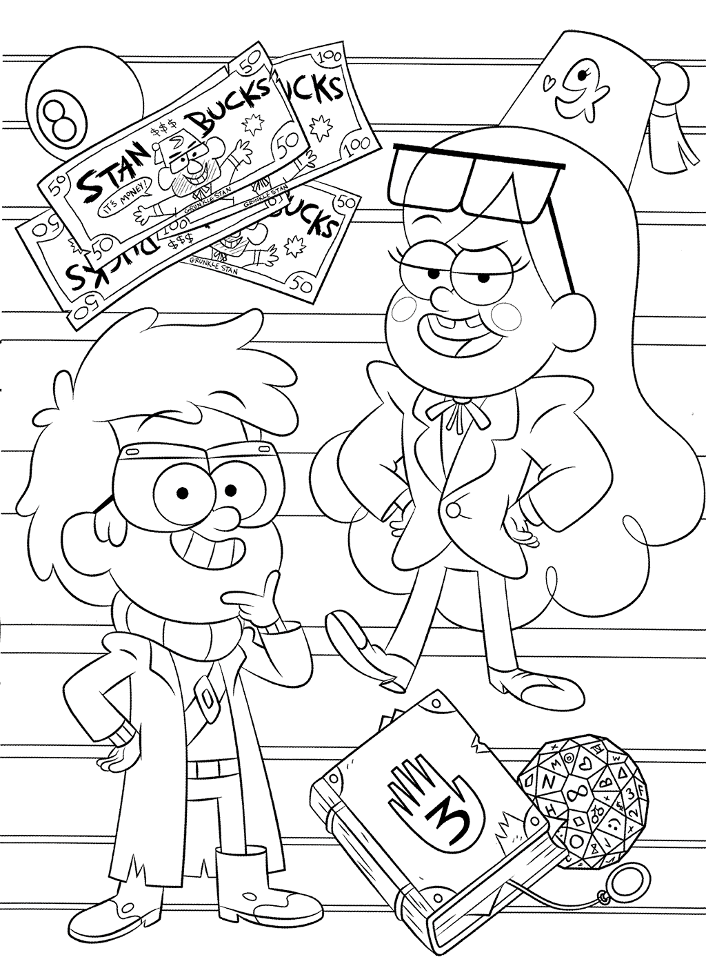 Gravity falls coloring pages