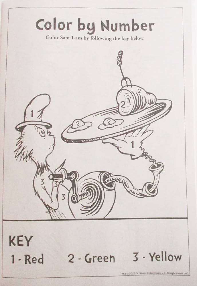 Dr seuss coloring activity book