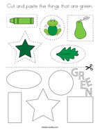 Green coloring pages