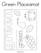 Green coloring pages