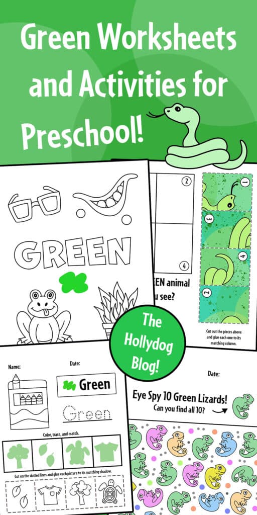 Green color activities and worksheets for preschool â the hollydog blog