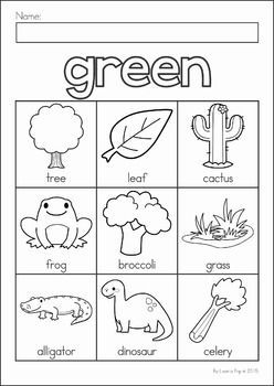Back to school preschool no prep worksheets activities kindergarten colors learning colors preschool colors