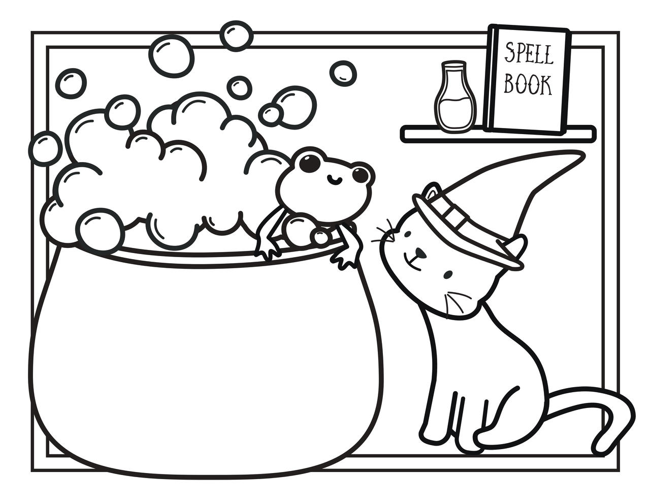Cute halloween coloring pages by coloringpageswk on