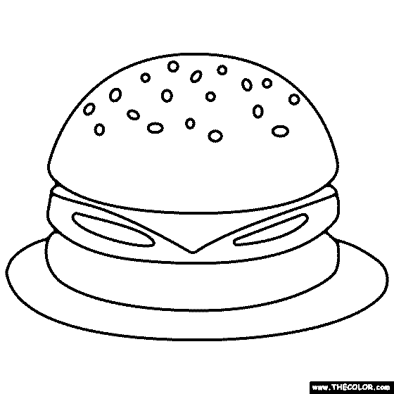 Haburger coloring page