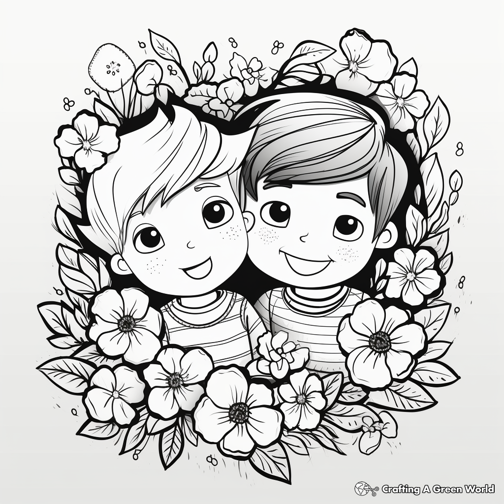 Happy anniversary coloring pages