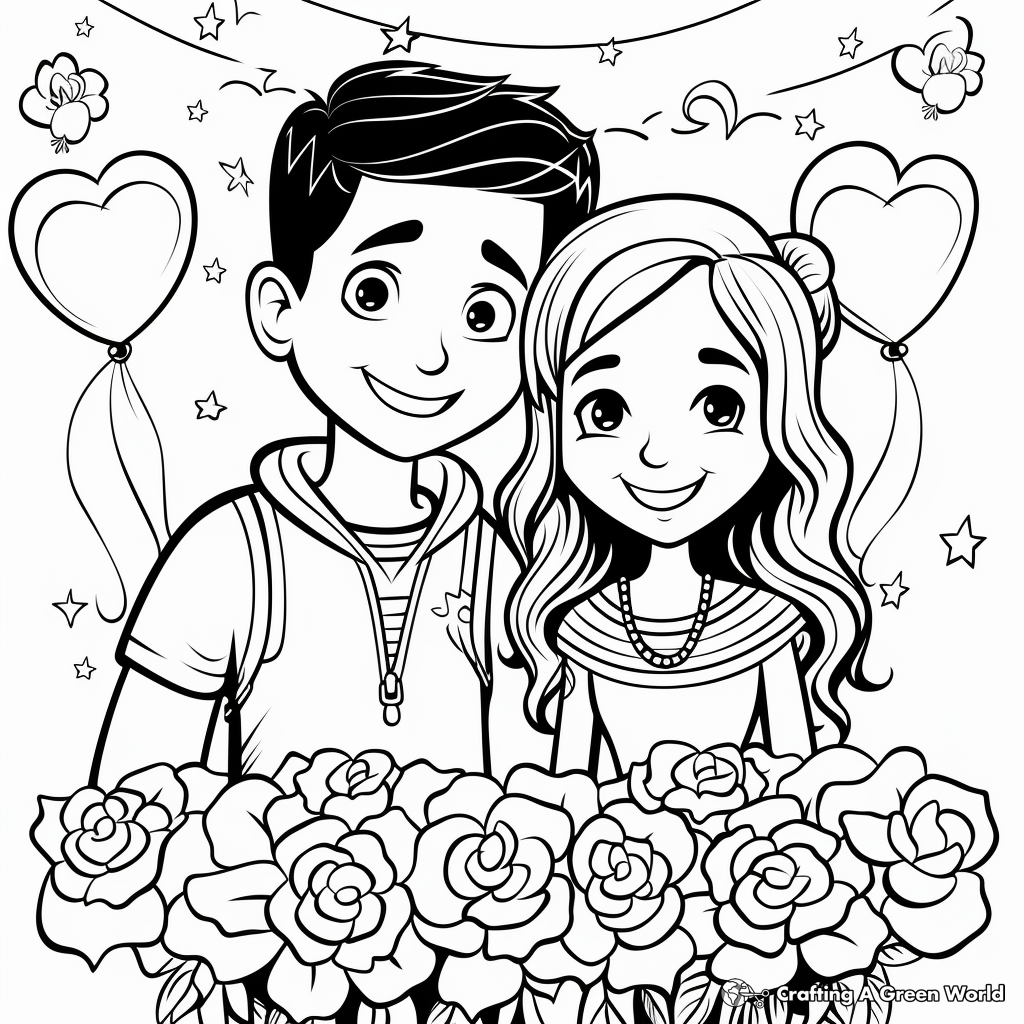 Happy anniversary coloring pages