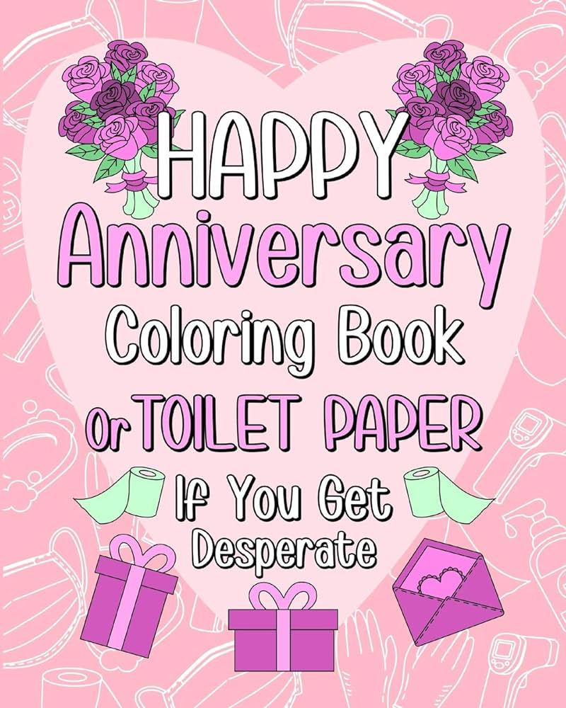 Happy anniversary coloring book toilet paper by paperland