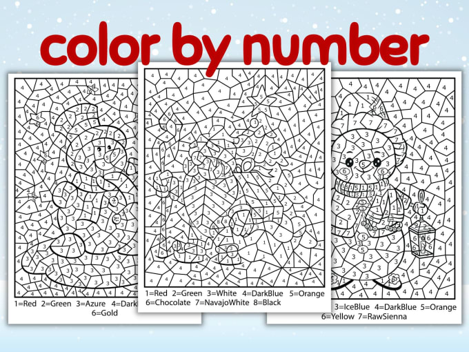 Create easy to hard color by number pages for all by mdrohan