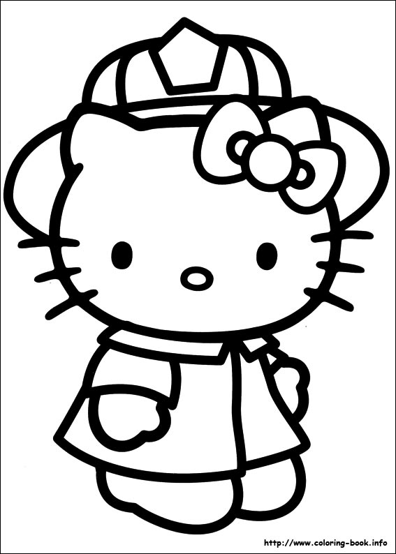 Hello kitty coloring picture