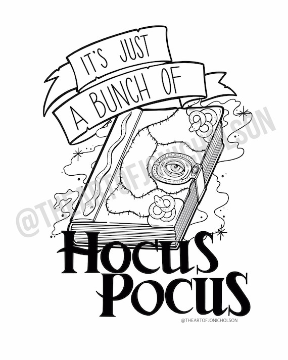 Hocus pocus coloring pages