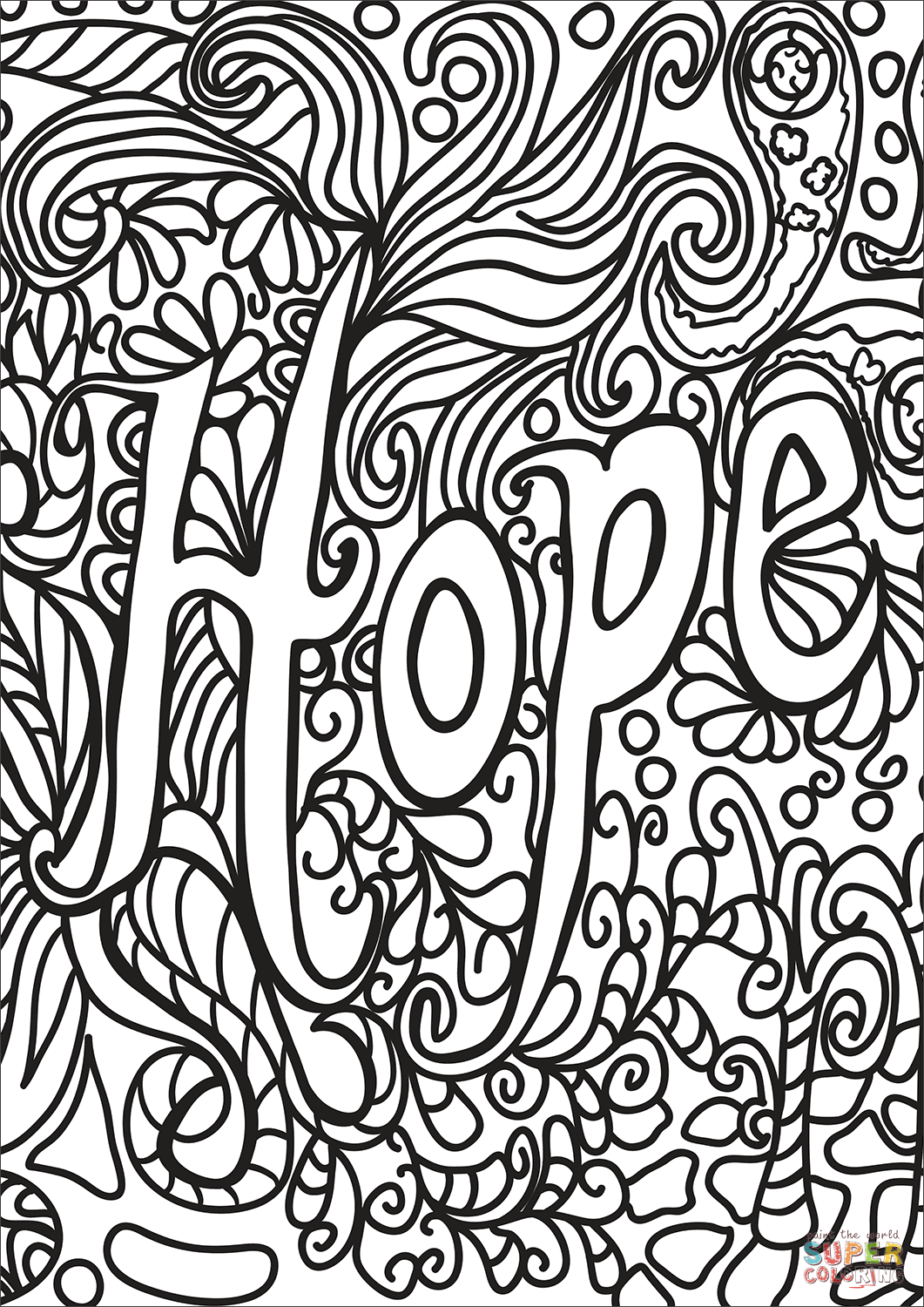 Hope coloring page free printable coloring pages
