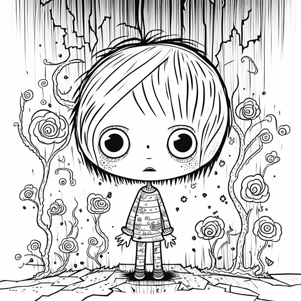 Spooky fun for all ages chibi horror coloring book made by teachers