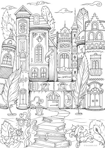 Book houses â favoreads coloring club