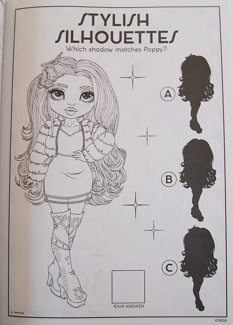 Rainbow high coloring and activity book with bonus stand